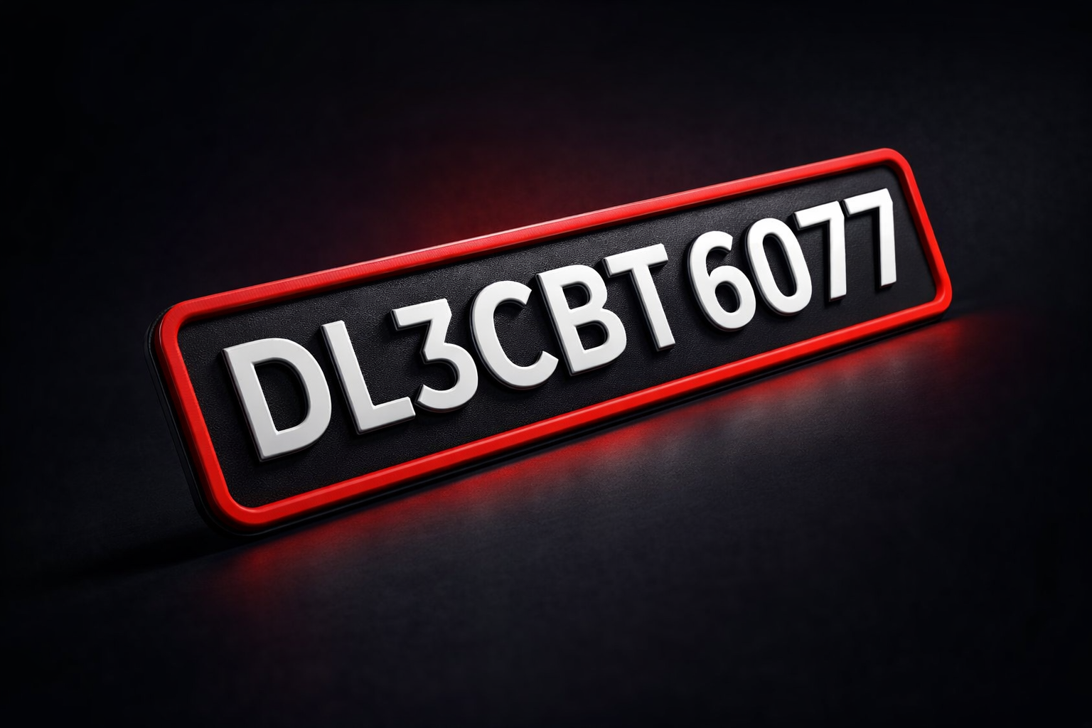 3D Numberplate Keychain